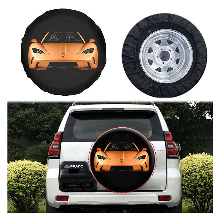 wholesale high quality Recycled oxford custom printing Jeep Spare Tyre Bag Tire Cover