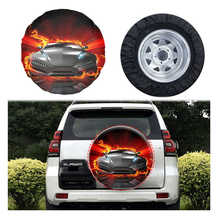 wholesale high quality Recycled oxford custom printing Jeep Spare Tyre Bag Tire Cover