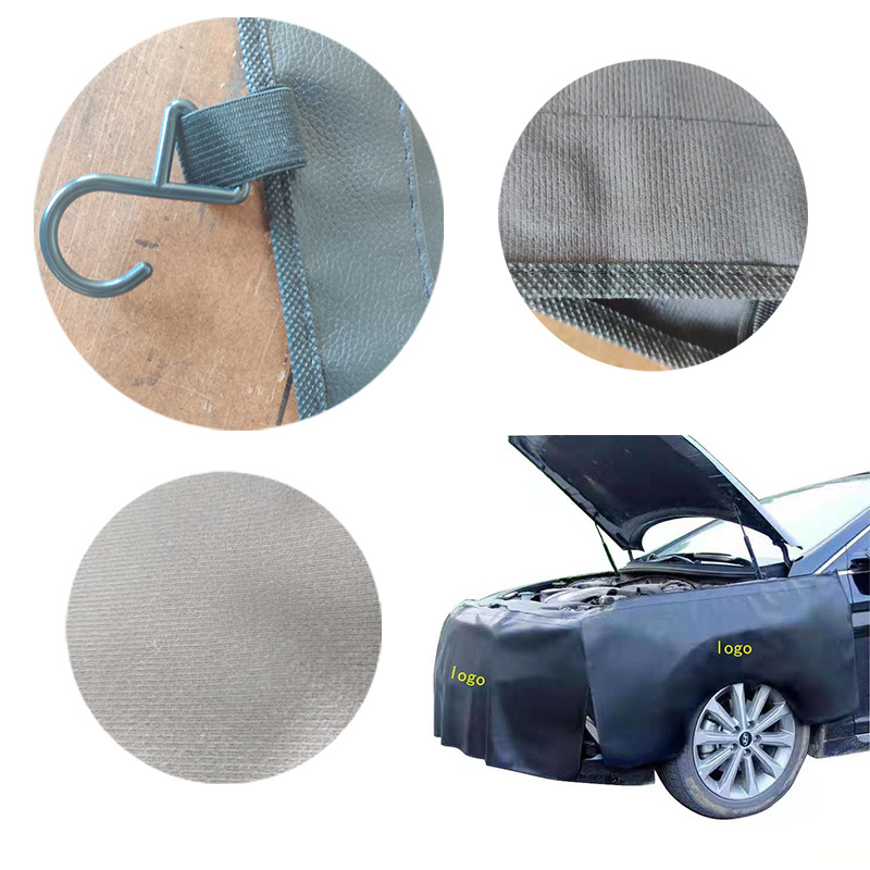 Custom Anti-oil Car Fender Covers PVC Magnetic Auto Repair Protection Pad Side Dust Car Fender Cover With Magnetic