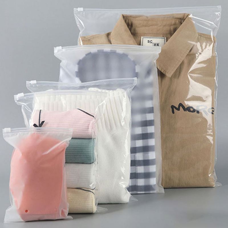 custom clear cloth packing clothing storage bags packaging clothes zip lock