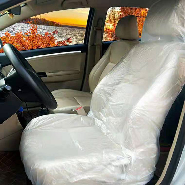 Universal Waterproof Car interior Disposable Car Seat Cover Kit PE Plastic Film Cover 4 in 1/5 in 1 Repair Protective Sets