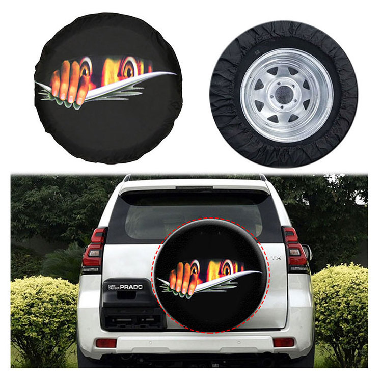 Customizable logo RV Spare Tire covers PVC Leather WaterProof Dust Proof Universal Spare Wheel Tire Cover