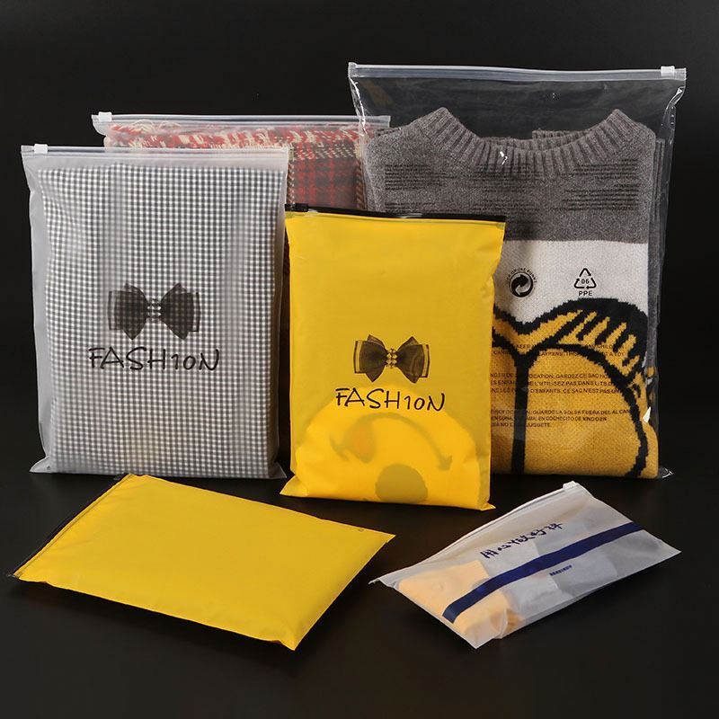 custom clear cloth packing clothing storage bags packaging clothes zip lock