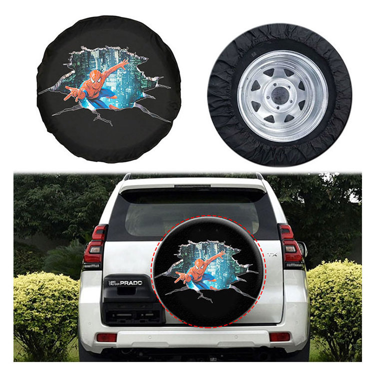 Customizable logo RV Spare Tire covers PVC Leather WaterProof Dust Proof Universal Spare Wheel Tire Cover