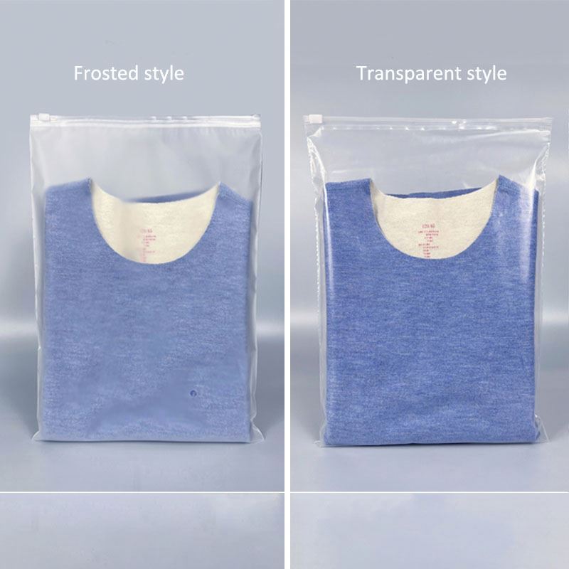 custom clear cloth packing clothing storage bags packaging clothes zip lock