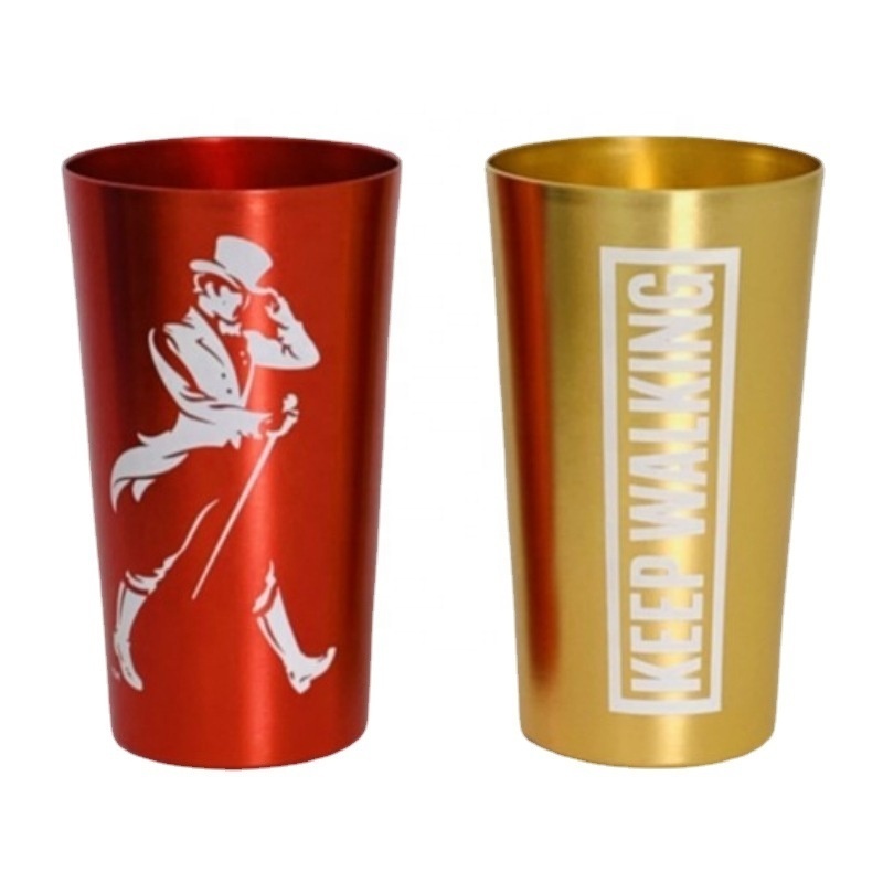 Customized Metal Beer Aluminum Cup Anodized Tumbler Aluminum Beer drink cup