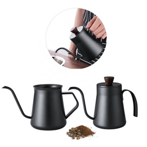 Coffee accessories 400ML coffee hand drip kettle durable Stainless steel tea  pot coffee maker  pour over anti rusty black pot