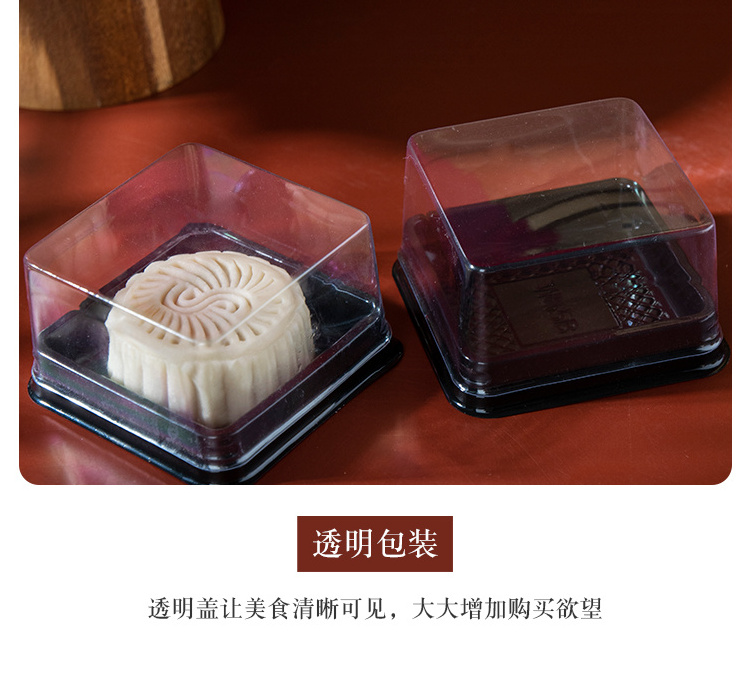 Wholesale 3 Inch Mini Cake Box PET Plastic Square Mousse Cake Boxes Small Single Muffin Dessert Cake Container with Clear Lid