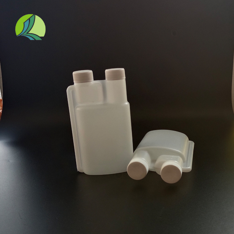 100ml 150ml 250ml 500ml 1000ml white plastic twin neck dosing bottle with screw cap with induction seal