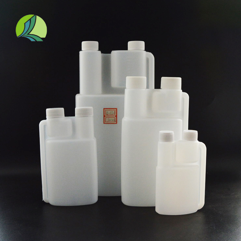 100ml 150ml 250ml 500ml 1000ml white plastic twin neck dosing bottle with screw cap with induction seal