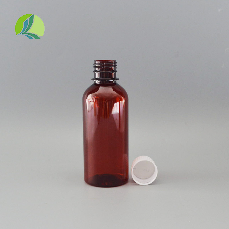 Wholesale 200ml Plastic PET Brown Medicine Liquid Cough Syrup Pharmaceutical Bottle