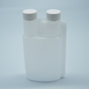 Hot Sale double neck meter dosing bottle Twin Neck Bottle With Screw Cap