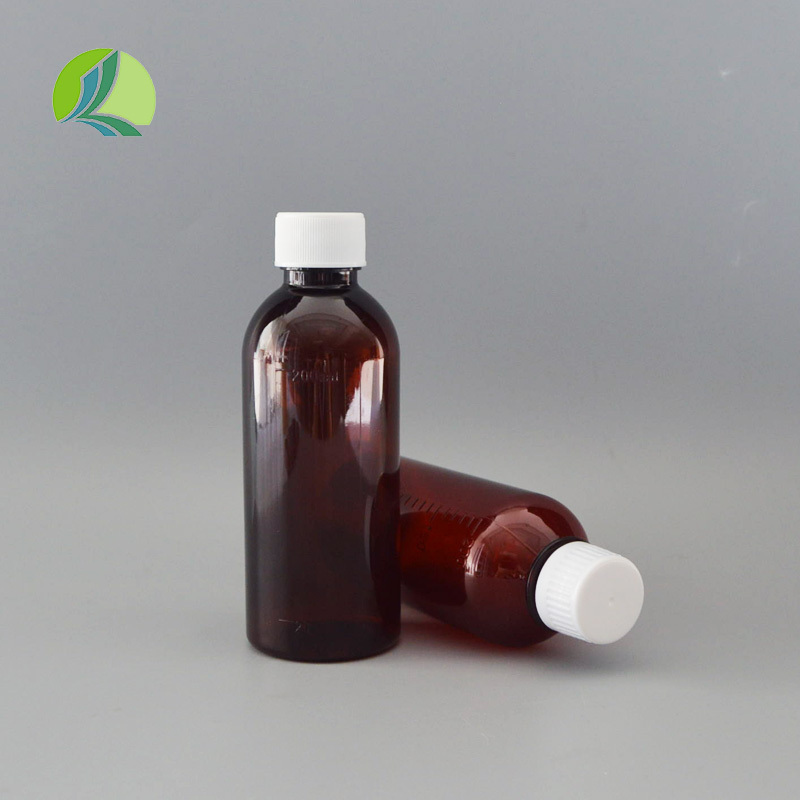 Wholesale 200ml Plastic PET Brown Medicine Liquid Cough Syrup Pharmaceutical Bottle