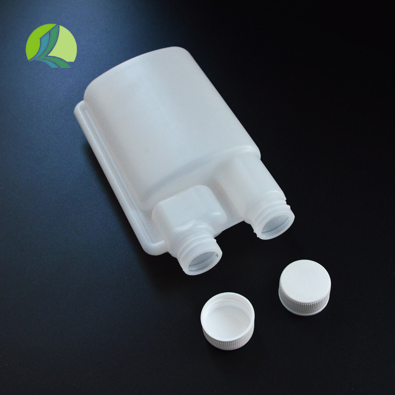 100ml 150ml 250ml 500ml 1000ml white plastic twin neck dosing bottle with screw cap with induction seal