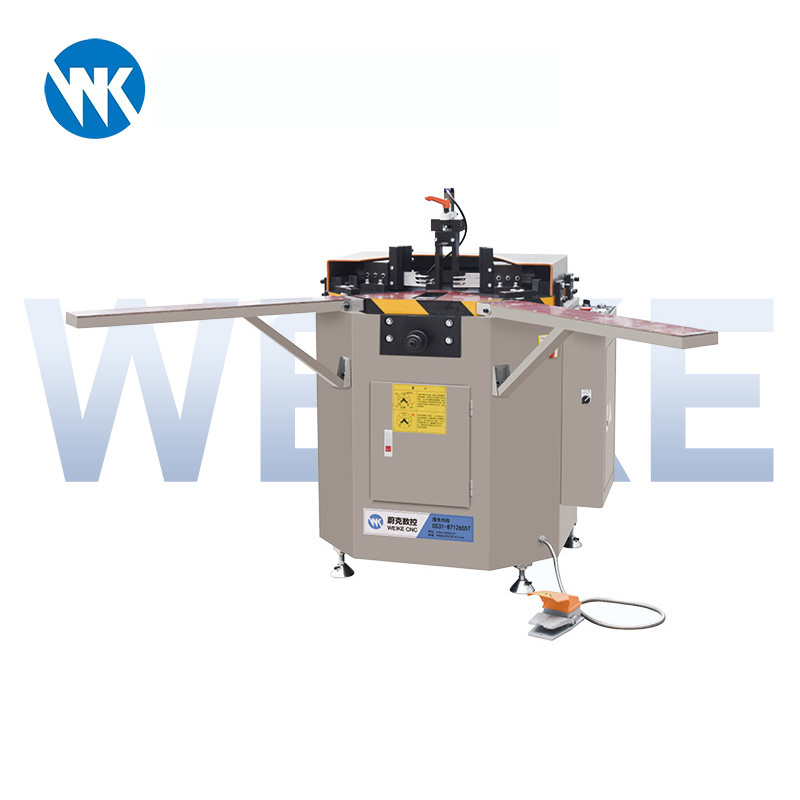 WEIKE CNC corner crimping machine aluminum window door 140mm profile making machine with lifting type