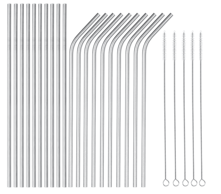 Stainless Steel Straws Set Reusable Drinking Straws Ultra Long Drinking Metal Straws For Cold Beverage