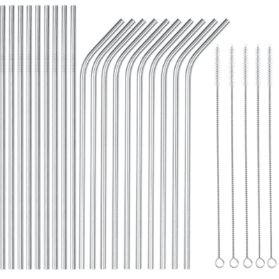 Stainless Steel Straws Set Reusable Drinking Straws Ultra Long Drinking Metal Straws For Cold Beverage