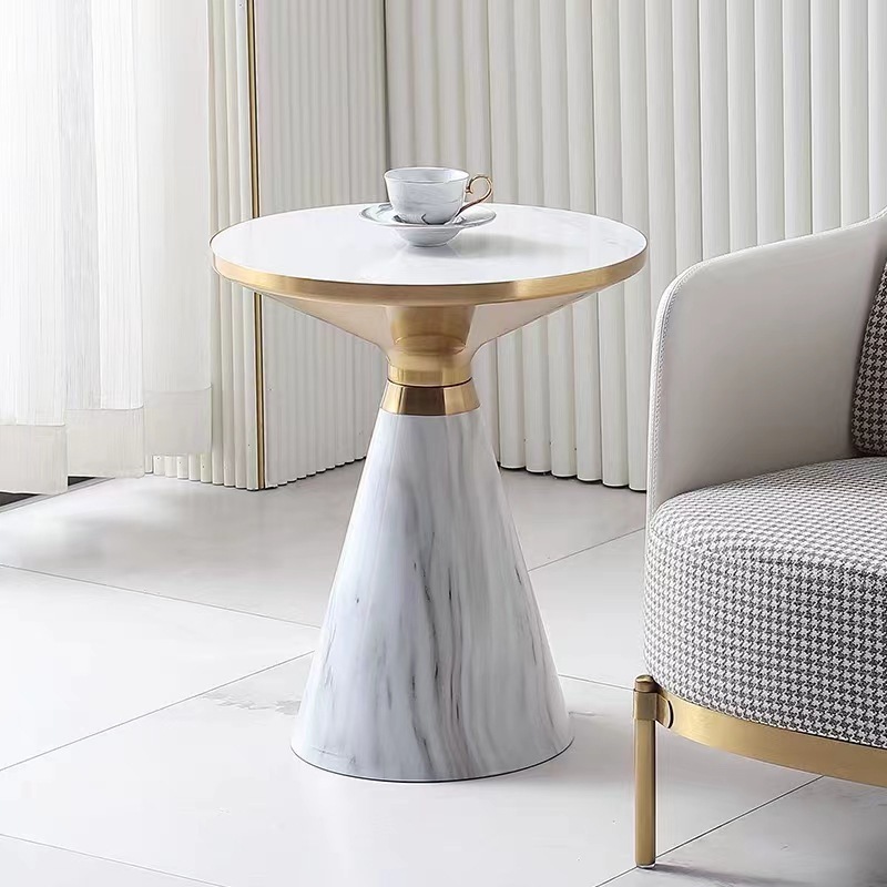 Hot Sale Most Popular Luxury Metal Round Sofa Side Table Decorate for Living Room / Bedroom /Entry /Hallway Movable End Table