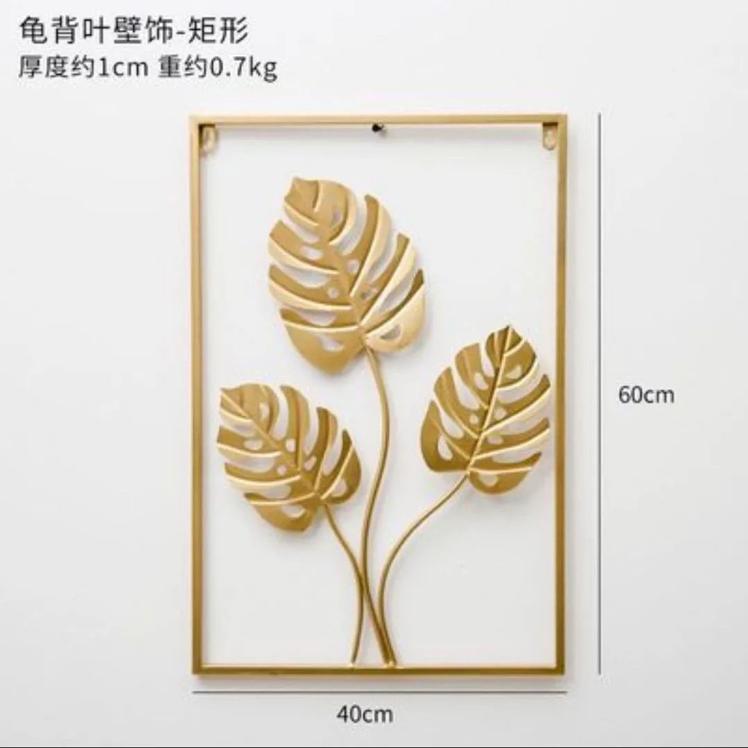 Luxury 3d wall covering decorations for home modern art Display Lobby House Bedroom And Living Room Frame Hanging Flower Metal