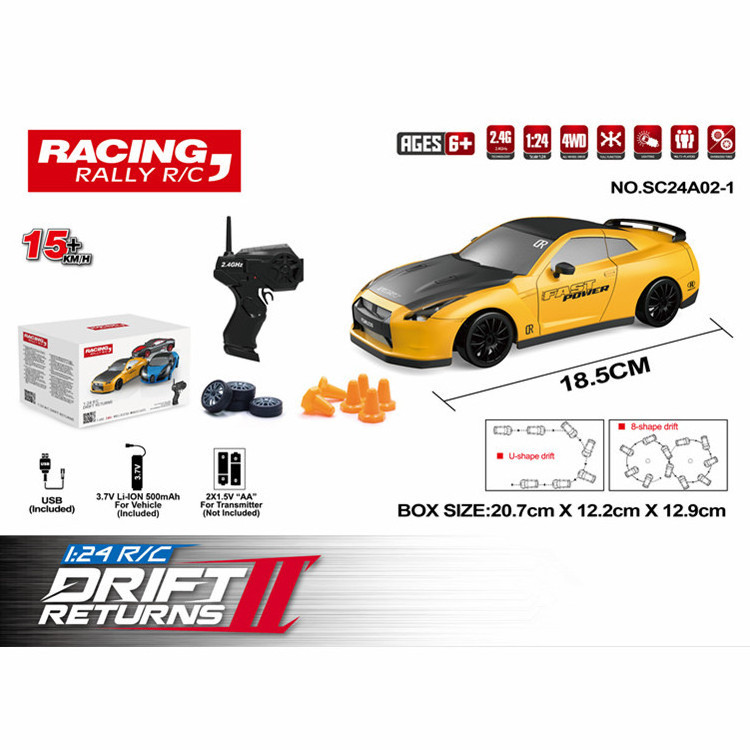 2.4G 1:24 Drift Rc Car 4WD Toy Remote Control hotwheels RC drift car