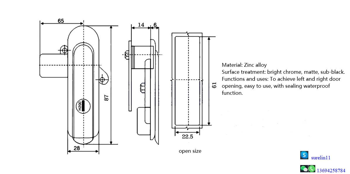 new AB403-1 Cabinet Stainless Steel  Industrial Swing Lock,Cabinet Plane Lock,Panel Lock Very good quality.