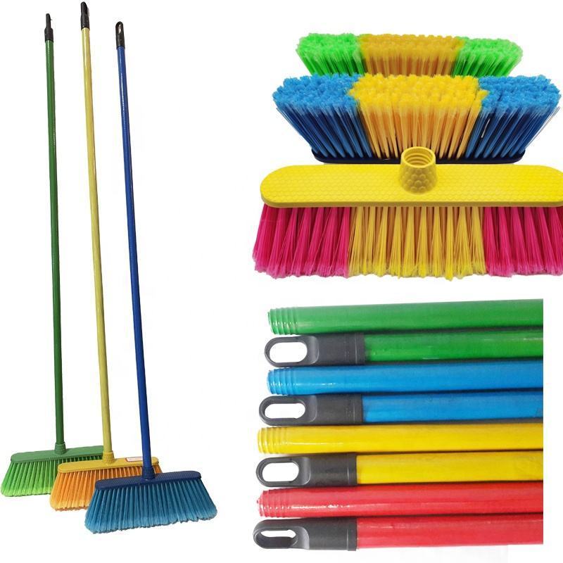 Wholesale Custom Fashion Plastic Floor Brooms Self Cleaning Broomstick Sweeping Magic Outdoor Broom Stick Mop Stick