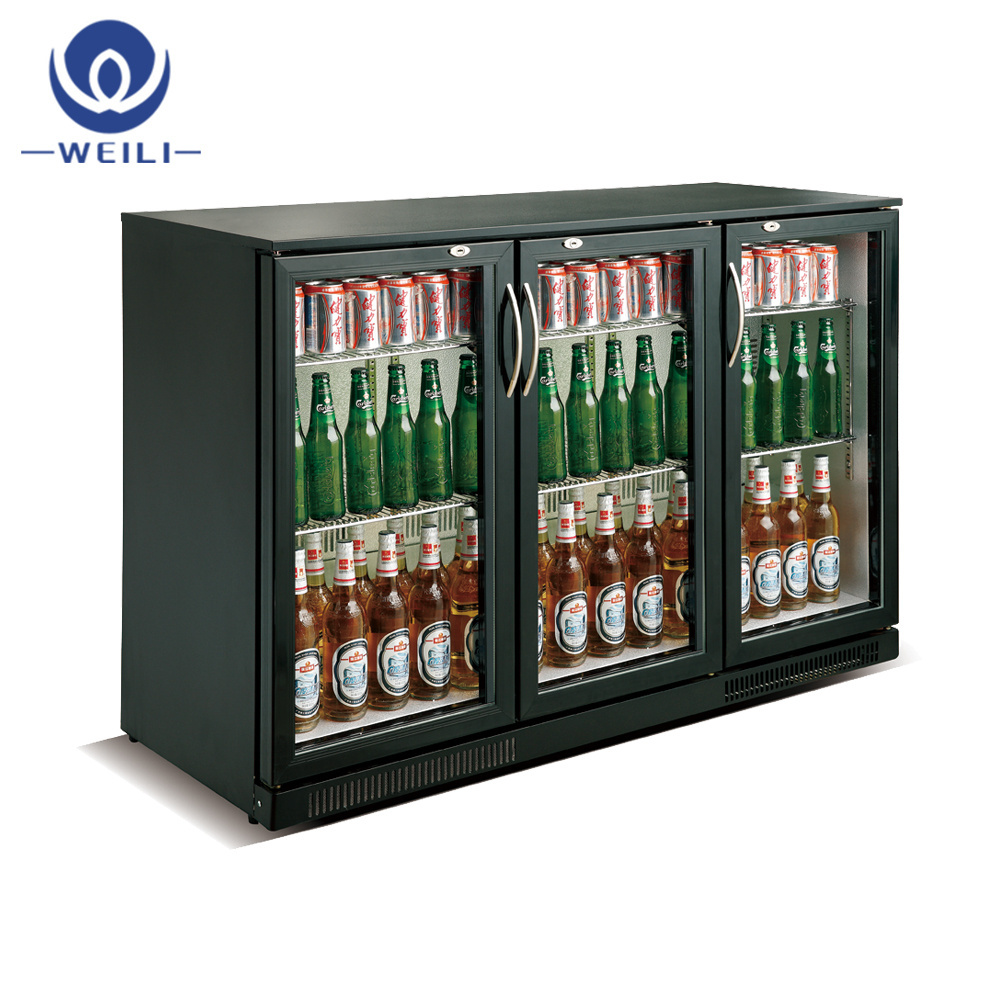 Three Door Sliding Door Beer Cooler Refrigerator Fridge