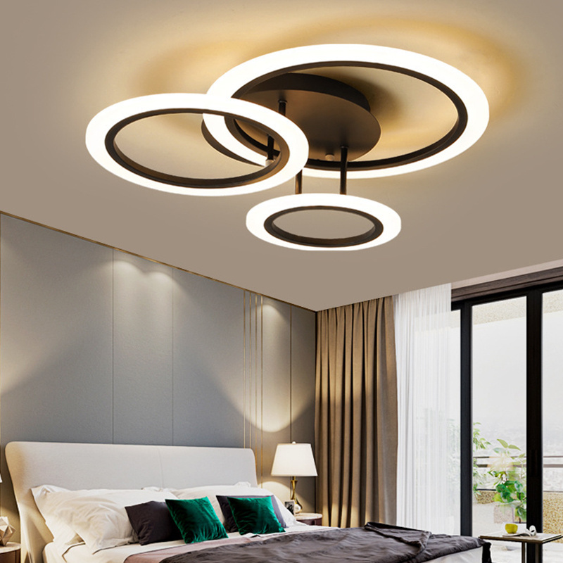 2023 New Design Led Ceiling Light Indoor Flush Mount Ceiling Lights Brushed Nickel for Living Room Bedroom