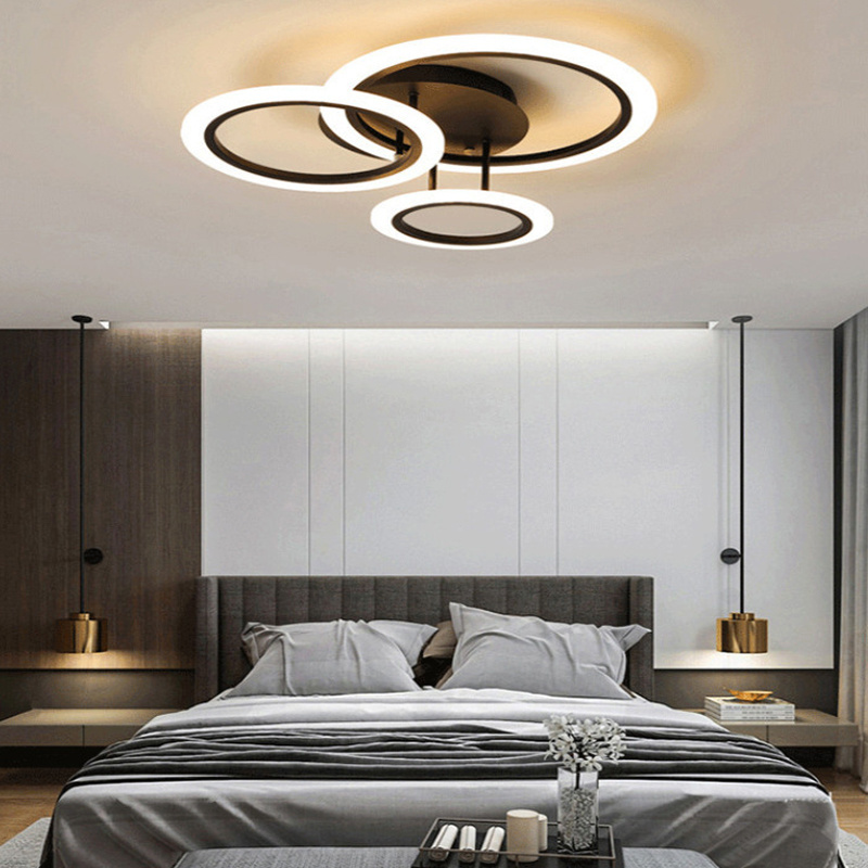 2023 New Design Led Ceiling Light Indoor Flush Mount Ceiling Lights Brushed Nickel for Living Room Bedroom