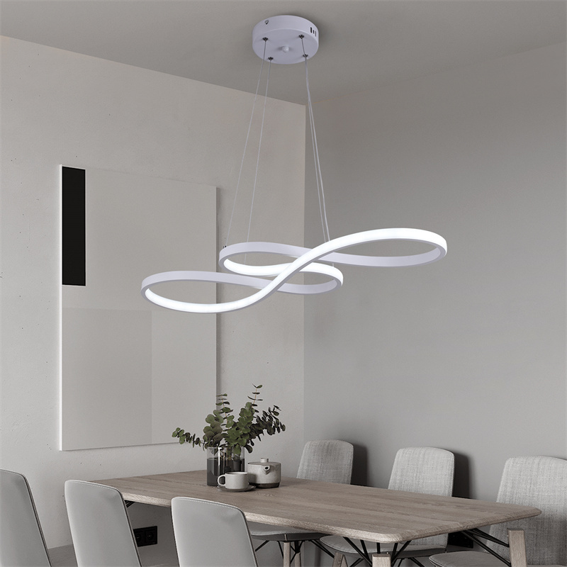 Modern Linear Globe Drum Chandelier Simple Living Room Luminaire Kitchen Florarium Dimmabl Decoration Fixtures LED Pendant Light