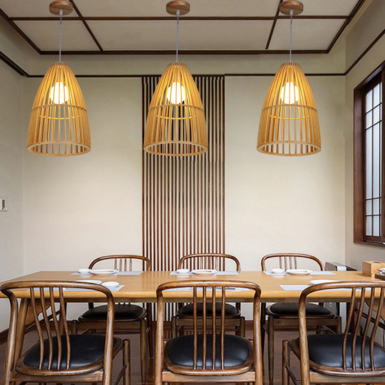 nordic rustic designer restaurant woven kitchen dining room led bamboo chandelier modern pendant decorative light bedroom