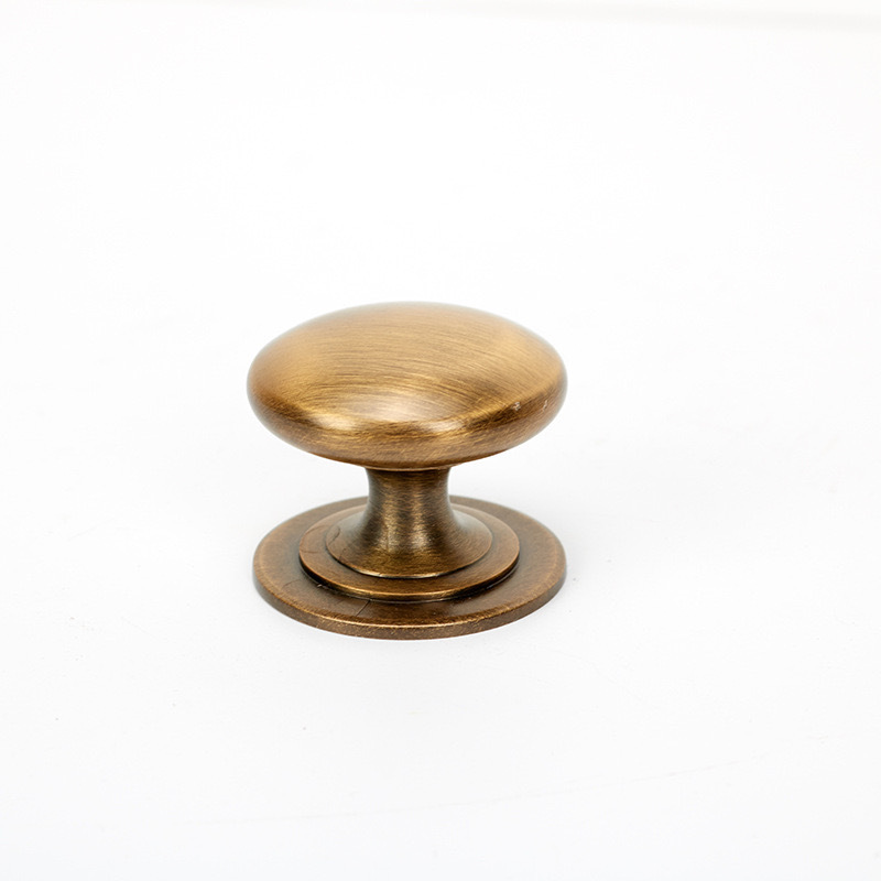 Kitchen Cupboard Knobs Cheap Price On Hot Sale Wardrobe Round Solid Hardware Cabinet Door Drawer Brush Brass Gold Knob Handle