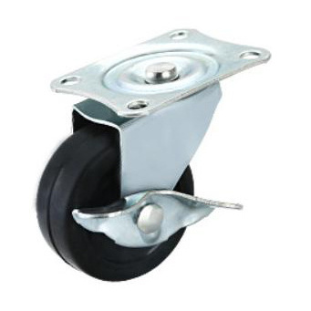 1.5 2 2.5 3 inch small Pp Swivel type Castor Rubber Wheels and casterswith small ball bearing plate casters