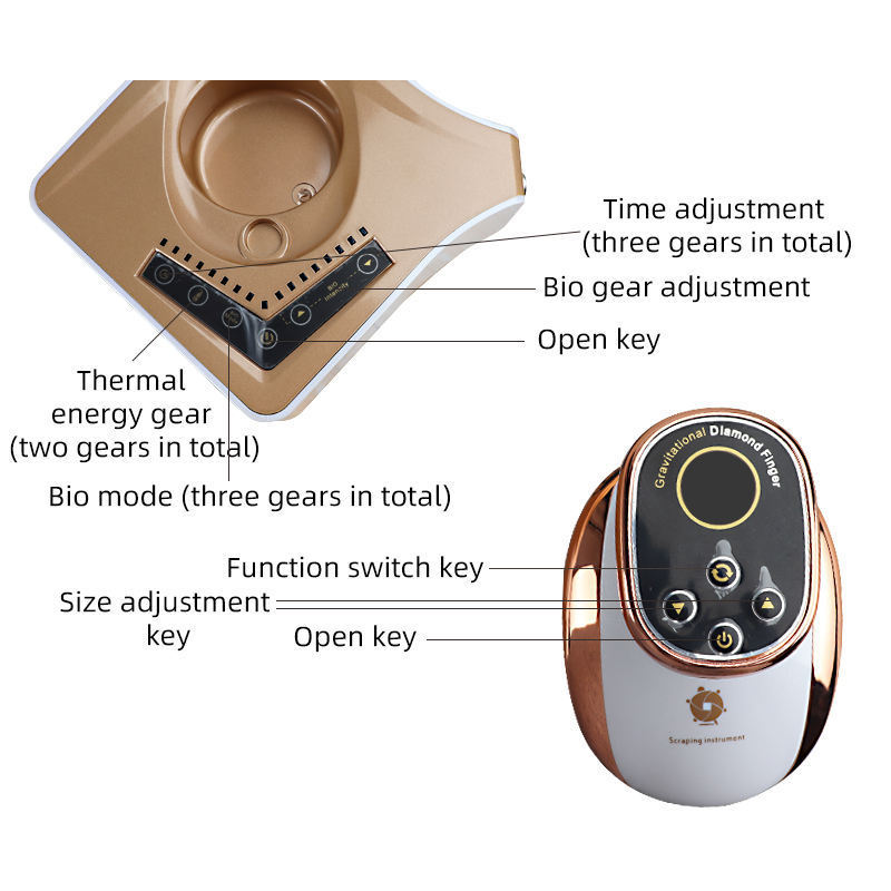 Portable Magic King Kong Finger Beauty Health Massage Rf Ems Golden Finger Massager for Face Lifting