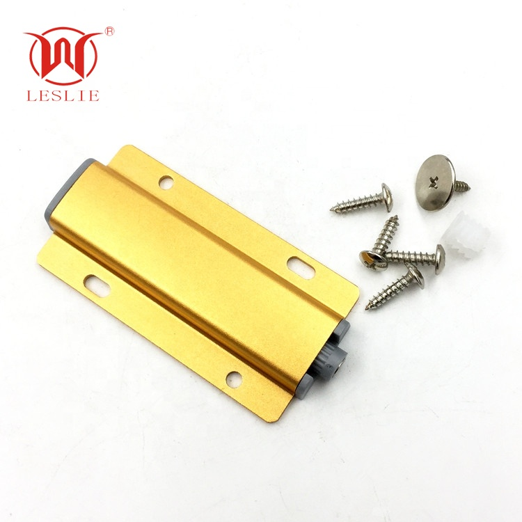 Aluminum Alloy Cabinet Drawer Door Push Touch Latch with Screws Magnetic Cabinet Door Catch for Closet