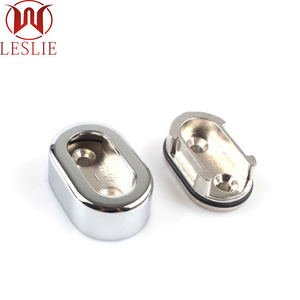 Invisible Closet Rod End Support Zinc Wardrobe Tube Support for Bracket Furniture Hardware Fittings