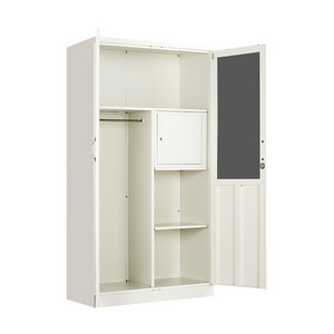 Wholesale Manufacturer Cabinet Wardrobe Metal Steel Armoire for Bedroom