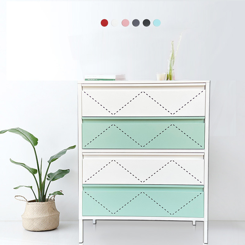 Modern Design Metal Colorful Storage 4 Drawers Cabinet Shoe Cabinet For Home