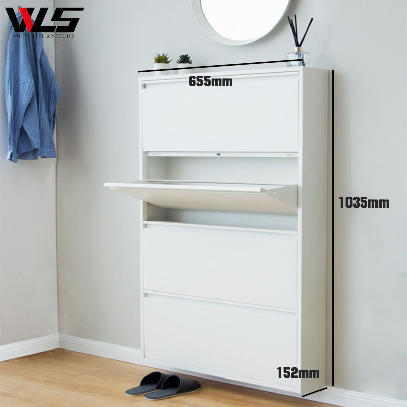 Modern Home Furniture Living Room Furniture Steel Shoe Storage Cabinet Metal  Shoes Rack Cabinet Shoe Shelf