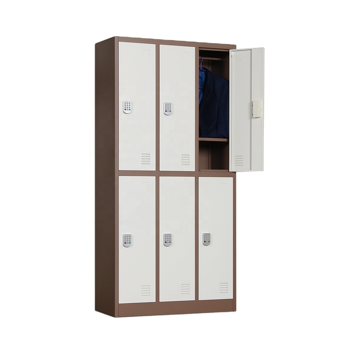 Wholesale metal 6 door gym office storage wardrobe Steel Locker