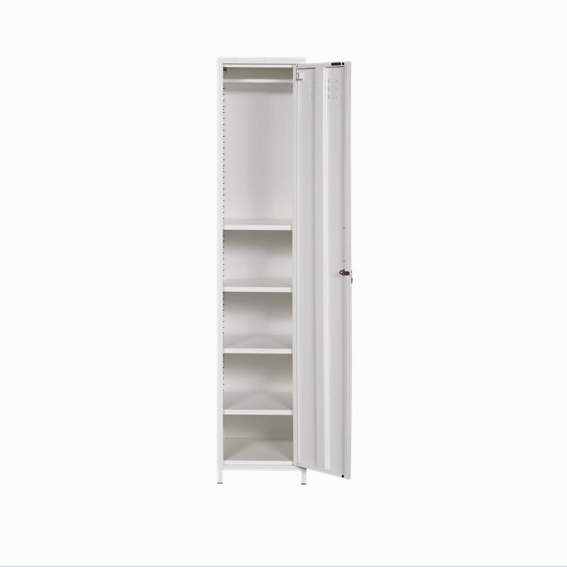 2024 new arrival single door wardrobe steel apartment small metal narrow cabinet