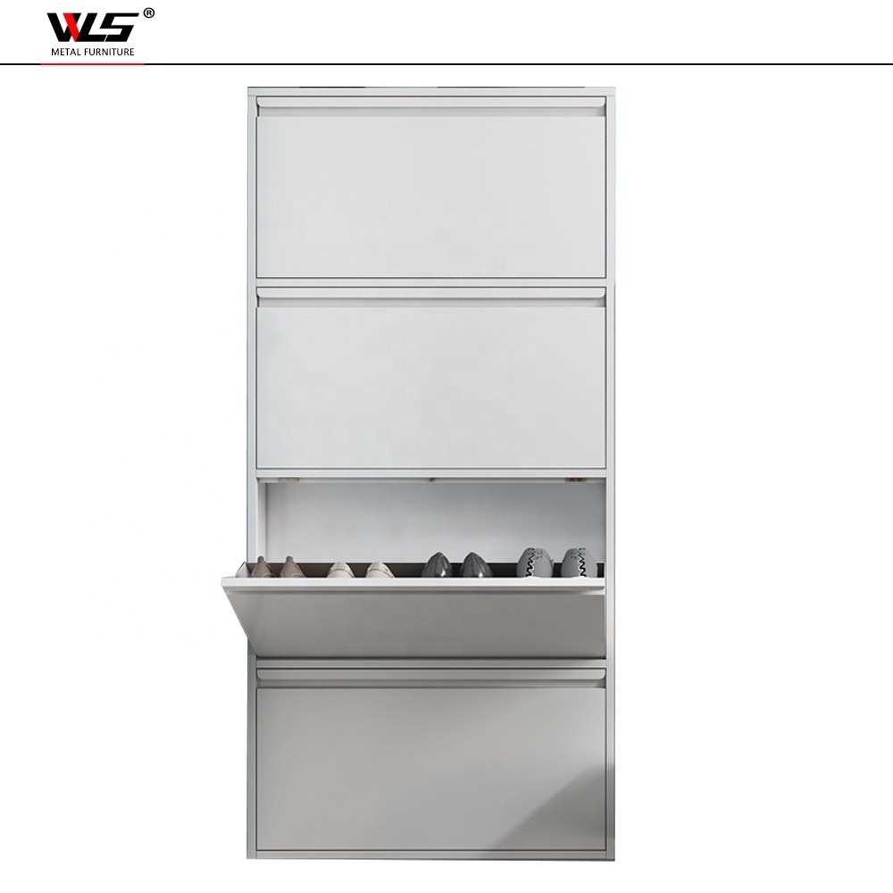 Modern Home Furniture Living Room Furniture Steel Shoe Storage Cabinet Metal  Shoes Rack Cabinet Shoe Shelf