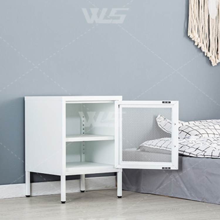 Living Room Furniture White Customized Color Two Cubby One Door Nightstand Night Table Cabinet