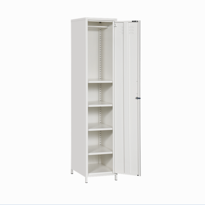 2024 new arrival single door wardrobe steel apartment small metal narrow cabinet