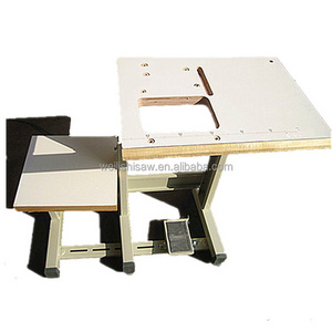 Adjustable industrial sewing machine table with stand