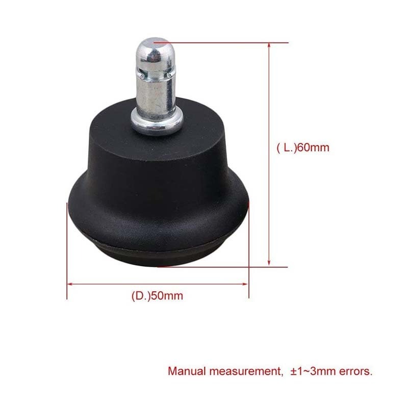 Replacement Office Chair or Stool Swivel Caster Wheels to Fixed Stationary Castors, Office Chair Wheels for Carpet - Chair Feet