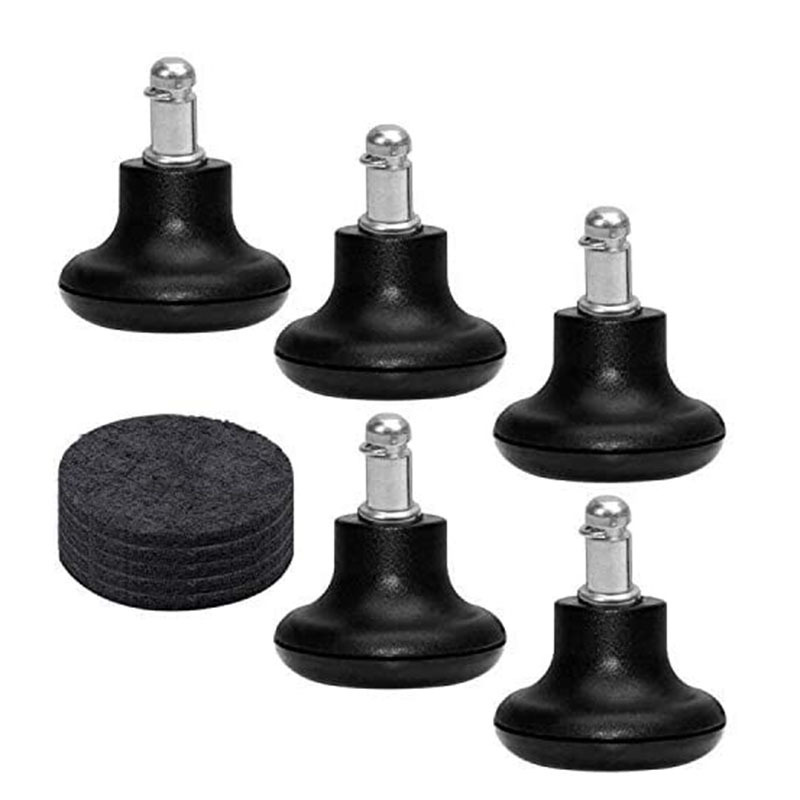 Bell Glides Replacement Office Chair Wheels Stopper Fixed Stationary Castors with Adhesive Felt Pads