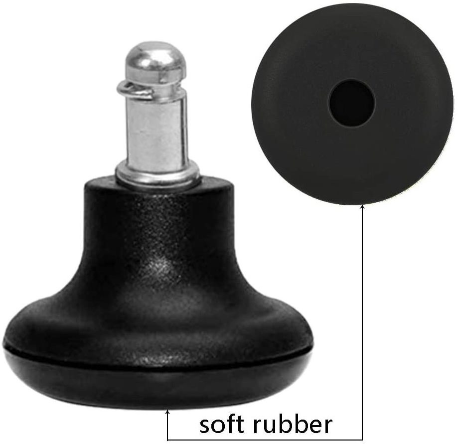 Bell Glides Replacement Office Chair Wheels Stopper Fixed Stationary Castors with Adhesive Felt Pads