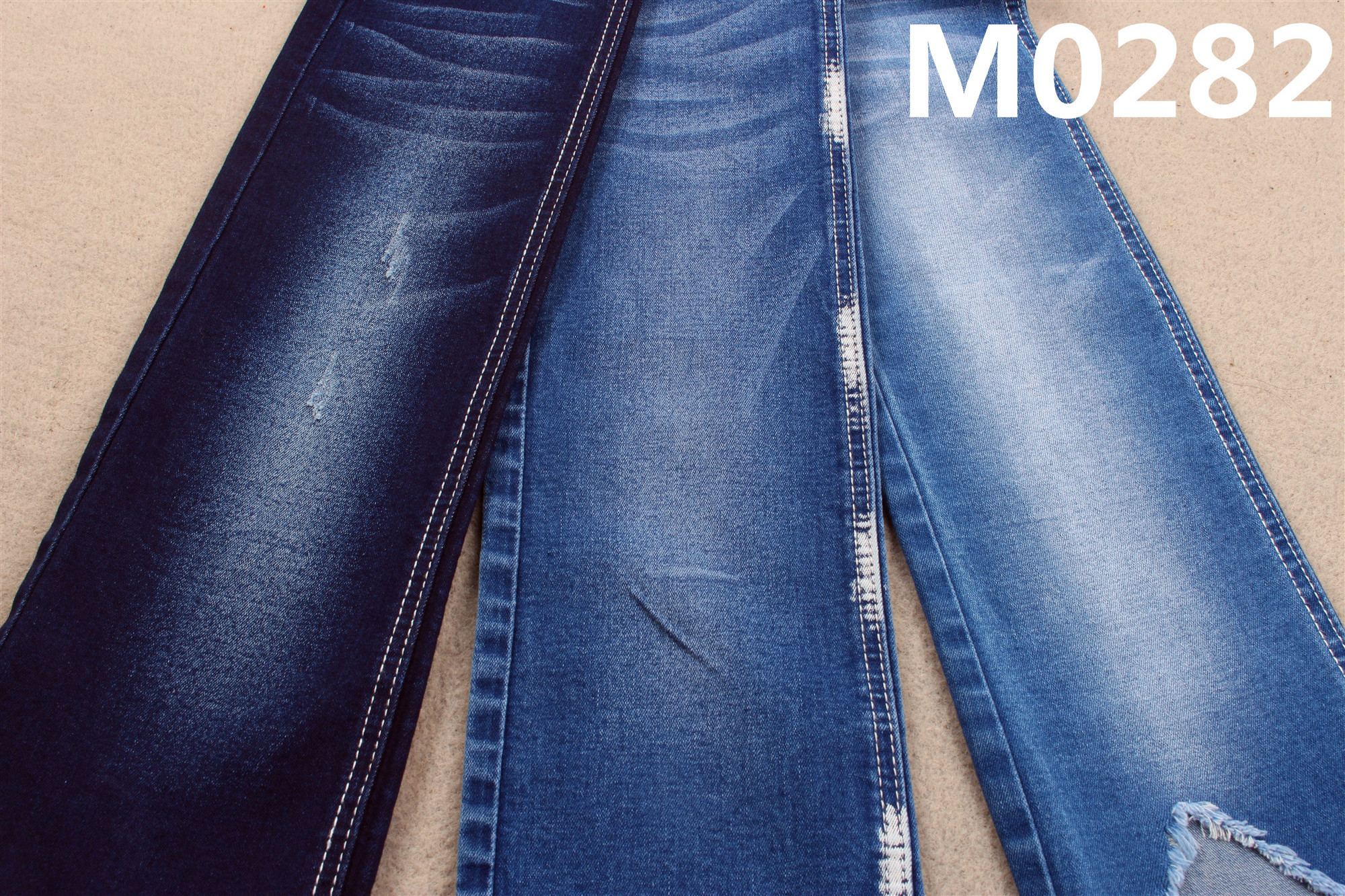 High spandex  cotton polyester stretch denim jeans fabric