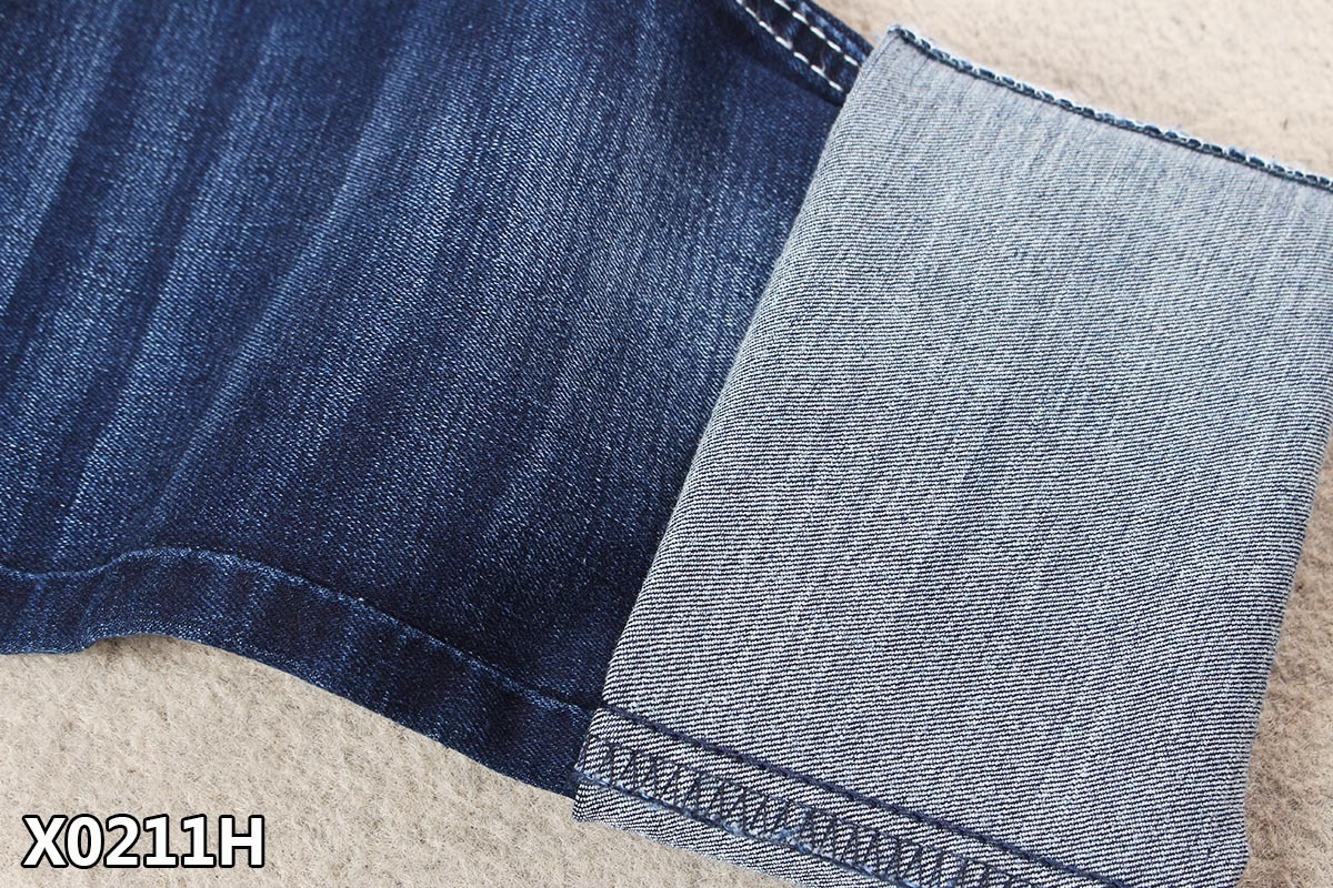 Fabric Men's Jeans Good Stretch Cross Hatch Denim Material Indigo Blue Women Spandex Fabric Woven YARN DYED Weilong 30000M/DAY